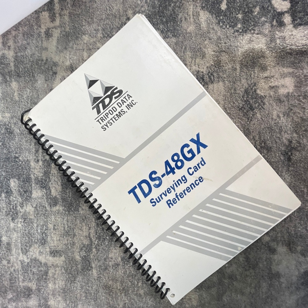 TDS-48GX Surveying Card Reference Guide Tripod Data Systems Field Manual